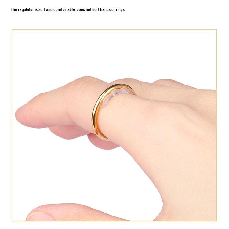 8-Piece Heart-Shaped TPU Ring Adjuster Set - Breathable, Transparent Inner Pads for Resizing