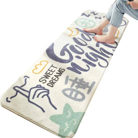 Blad Bokstäver Print Tjock mjuk matta Golvmatta Matta Kudde Sovrumsdekoration