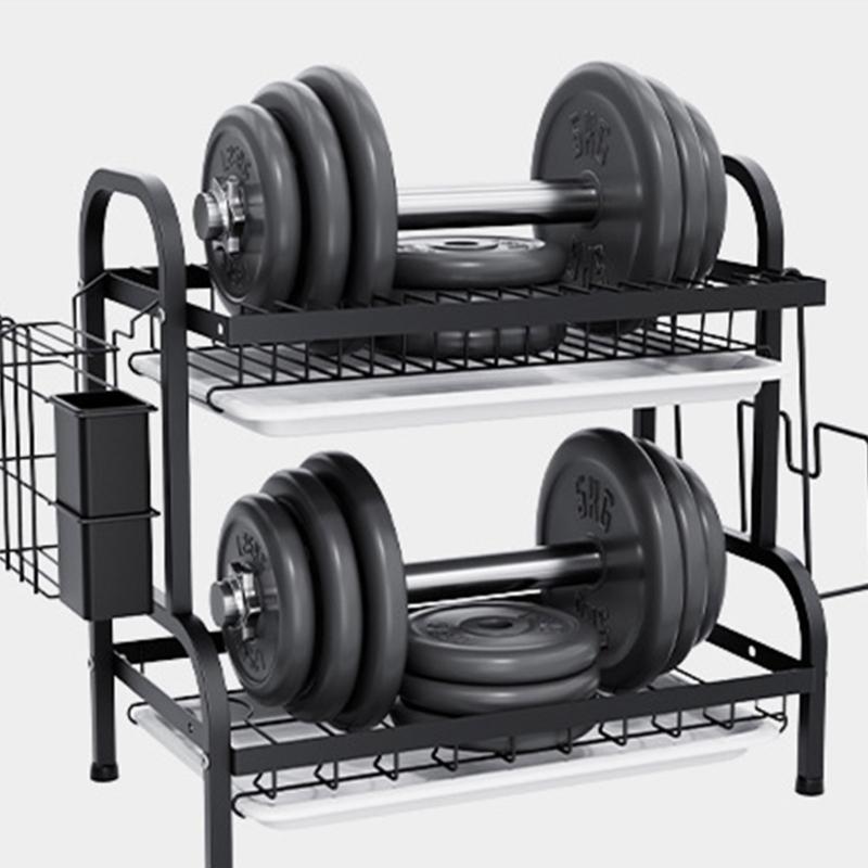 Versatile Dishes and Cutlery Organizers for Countertops Sturdy Iron Rack Art Constructions Stylish Storage Solution