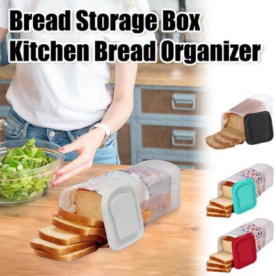 Scatola Porta Pane Tostato con Coperchio Ermetico Freschezza Contenitore Porta Pane Multifunzionale Dispenser per Pagnotta di Pane Plastica Porta Pane per Sandwich
