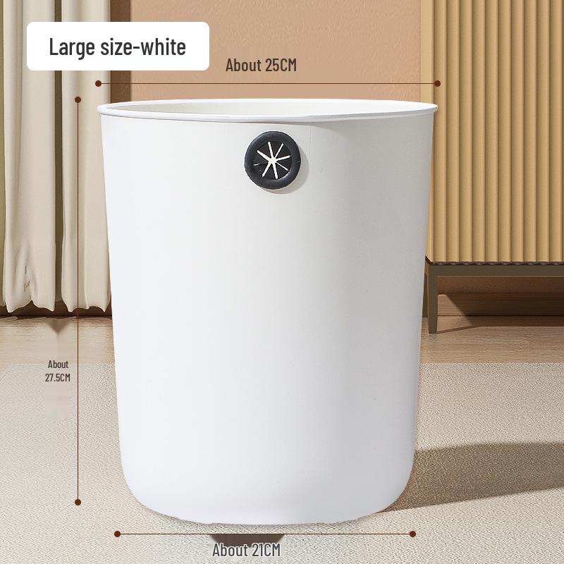 Large Capacity Lidless Trash Can for Bathroom and Kitchen - Waste Paper Basket, 2025 Model