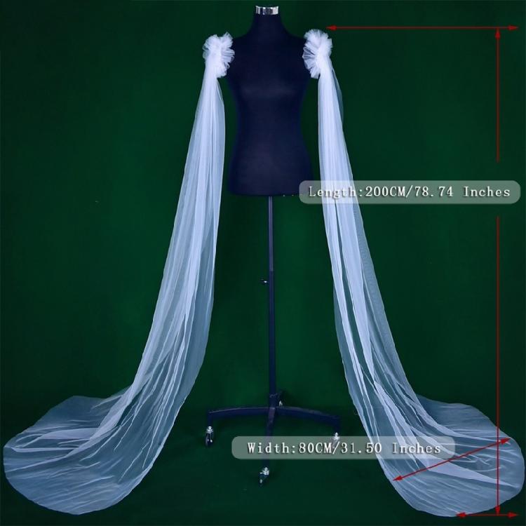 Flowy Tulle Bride Sleeve Covers Elasticated Wristband Seamless Integration For Evening Gowns And Photo Props