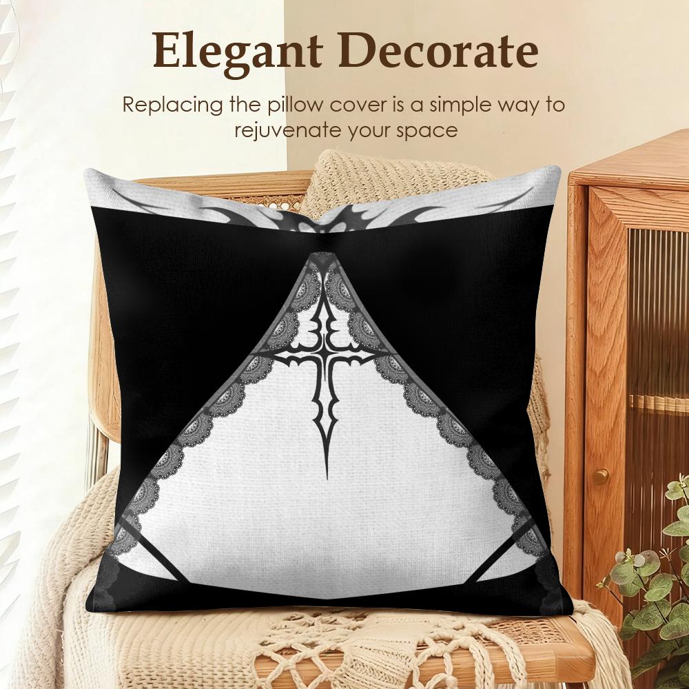 Sexy underwear funny girl Cushion Cover Natural Linen Organic Fabric DoubleSided Printing Sofa Home Decor Gift Pillow Case