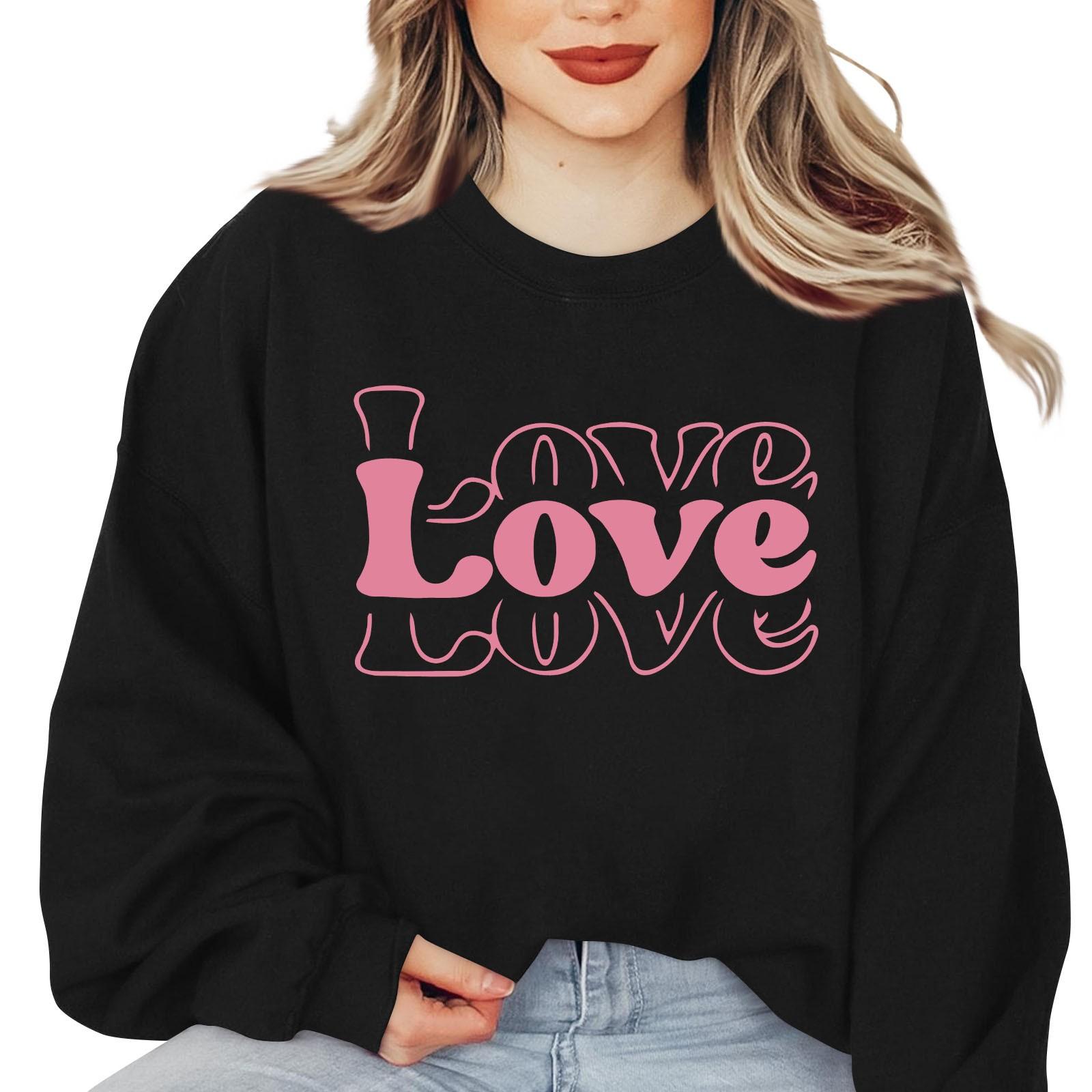 

Женская толстовка, повседневная, с длинным рукавом, топ Atmosphere, свободная, популярная, с круглым вырезом, пуловер, толстовка, топ L чёрный