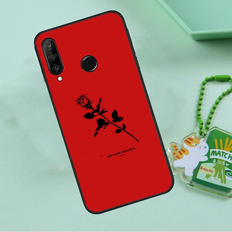 Red Aesthetics Doodles Art For Huawei Nova 10 9 SE 5T 12s 12i 11i Y91 Y90 Y60 Y70 Y72 Y61 P20 P40 P30 Lite P60 Pro Case
