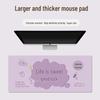 Extra Large Doodle Text Mouse Pad with Lock Edge - Thick, Durable Keyboard Desk Mat