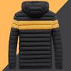 Men Winter Warm Hooded Patchwork Soft for Windproof Soft Coat  Jacket