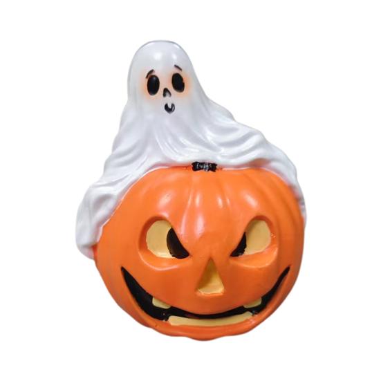 Halloweenská dýně duch figurka pryskyřice strašidelná kreslená socha ducha socha domácí kancelář stolní knihovna sváteční párty dekorace ozdoba