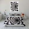 "Abstract Optical Illusion Set Design" Exquisite Three-piece Bedding Set Gift for Kids and Adults