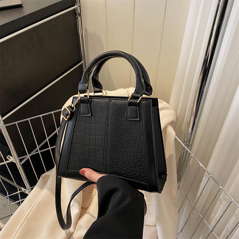 

Stylish Solid Color Pu Handbag Minimalist Box Shape Crossbody For Women StyleE