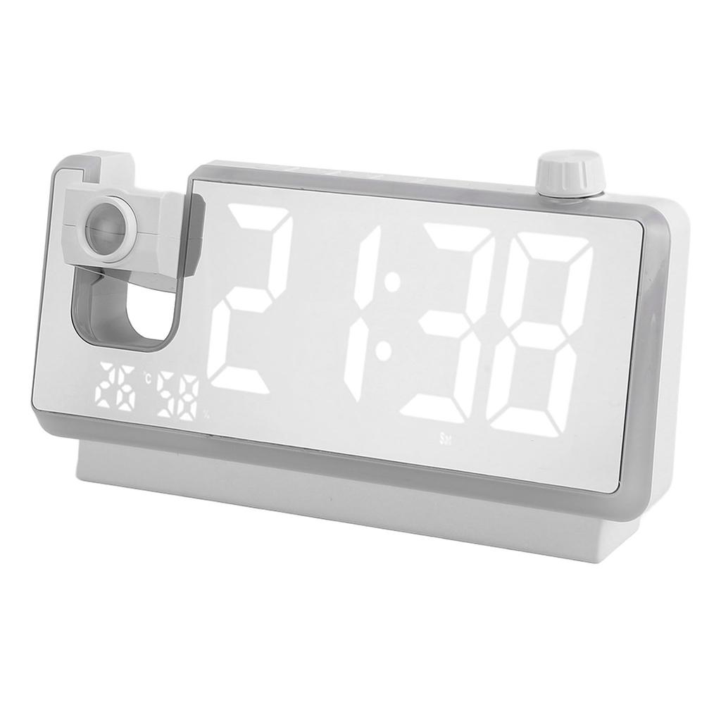 LED Projection Clock Large Display Color Screen Mirror Digital Electronic for Home Bedroom Desktop Snooze Wake Up