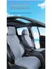 Suede Car Seat Cushion - All-Season, Breathable, Luxury Design with Small Waist Support