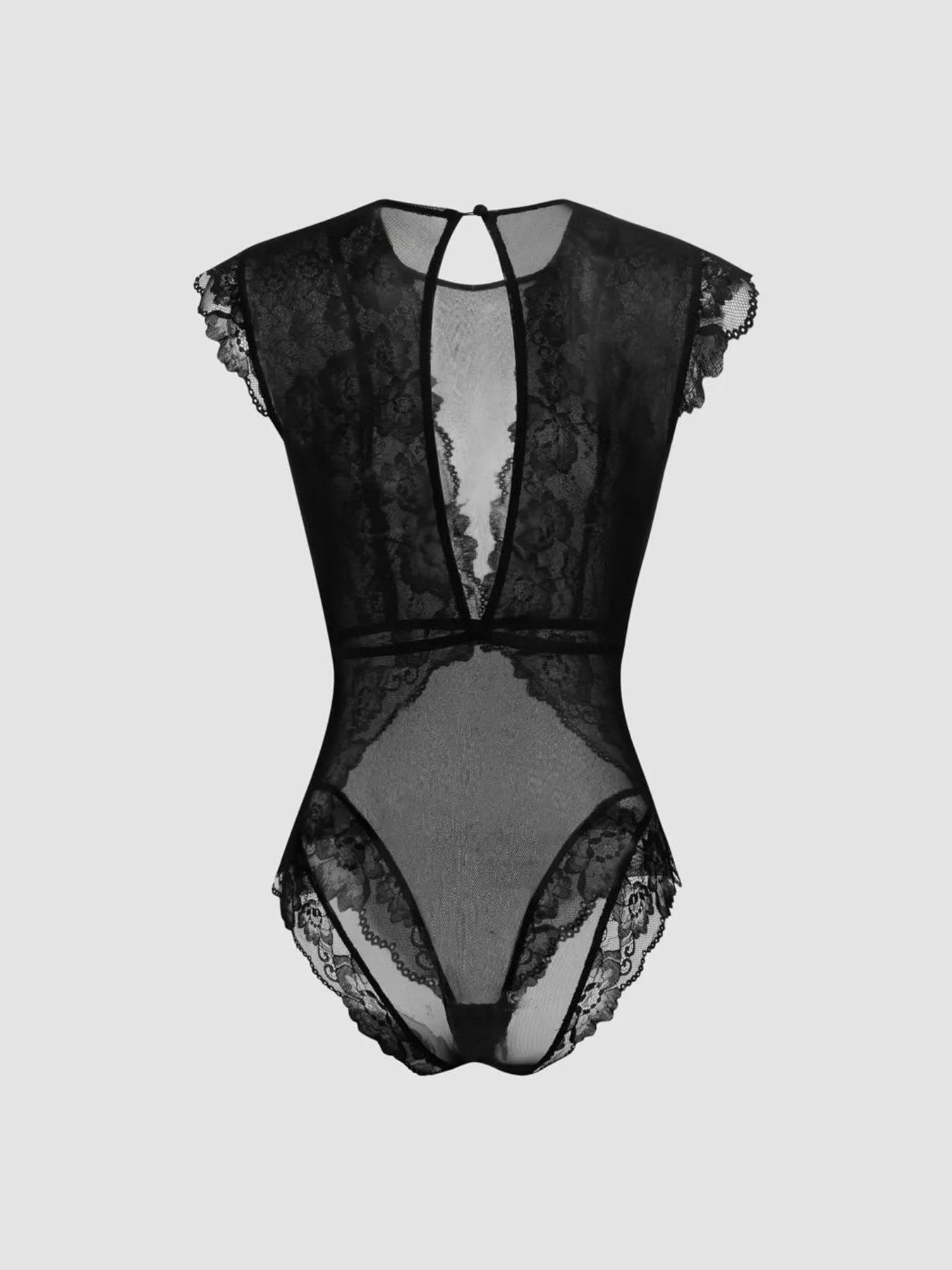 

European and American retro lace dress for women s summer sexy and thin Spice girls onesie niche splicing hip-wrapped mesh skirt XS чёрный
