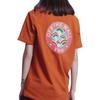 Vans T Shirts Women's Orange Crew Neck Moderate Straight Fit VN0A54INUXS