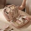 NewPU Makeup Bag with Large Capacity Portable Multi Functional Travel Layered Handheld Makeup Storage Bag Waterproof Make Up Bag
