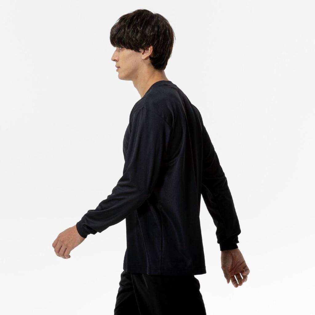 Mizuno NaviDry Long Sleeve Training Size Size M Exclusive Model T-Shirt, U-Neck, Moisture-Wicking, Quick-Drying, Underwear, Men's, 32MAC195,