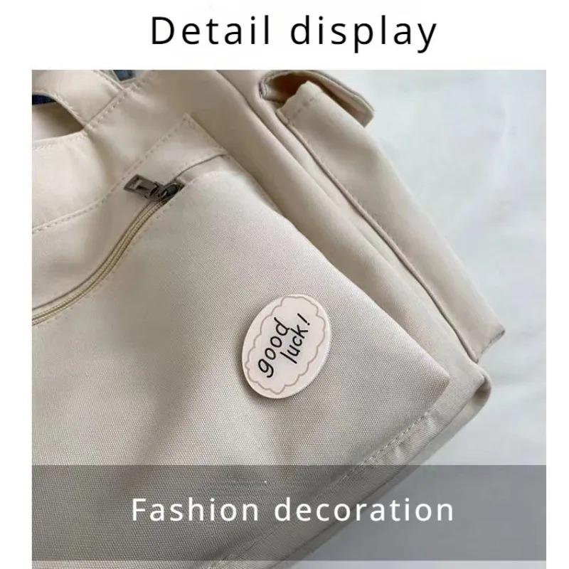 Women's Fashion Shoulder Bag Class Large Capacity Student Tote Bag 2024 New Canvas Commuter Handbag Women Bag