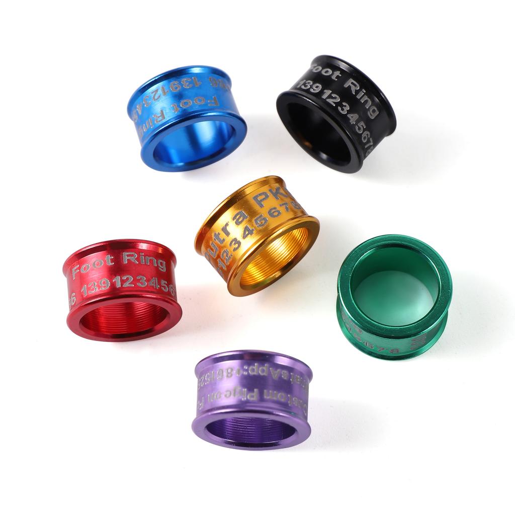 ID 8mm Pigeon Foot Ring Customization Customer-defined Bird Foot Ring Content Year + Name + Phone Number + Country Code 30 Pcs