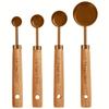 Multiple colors available Stainless steel measuring cup and spoon set with wooden handle Metric and American wooden handles High-quality
