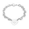 & Co.. Herz Design Silberarmband Unisex Armband 21149802