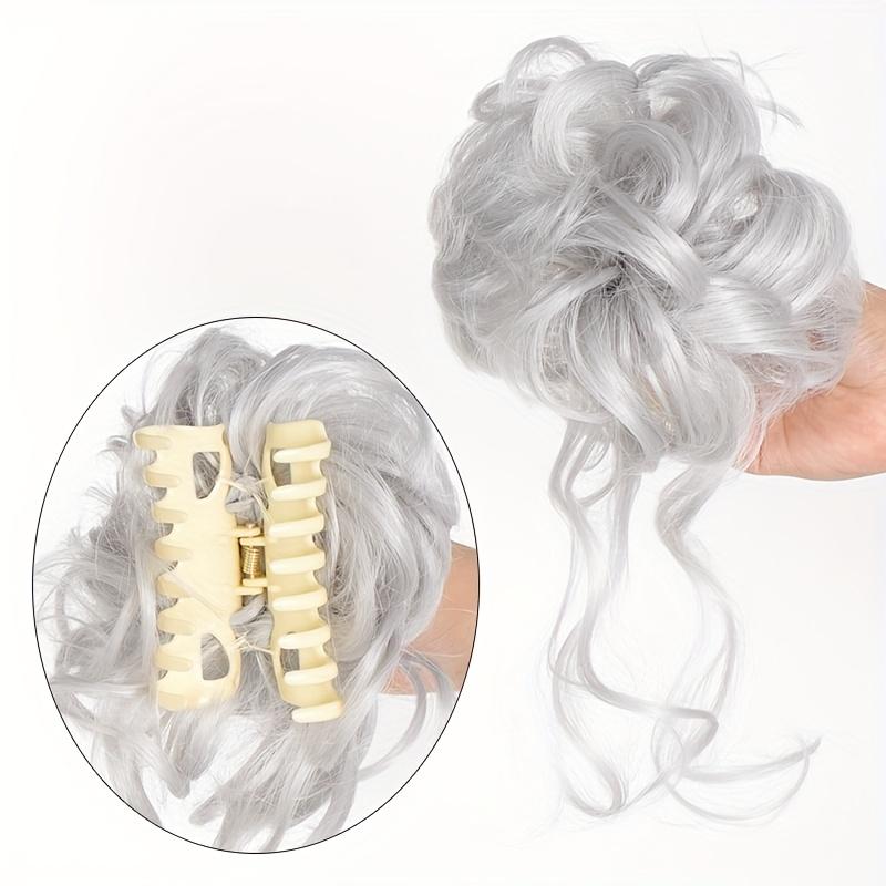 

Aosiwig Синтетические волосы, пучок, шиньон, грязные вьющиеся волосы, эластичная резинка для волос, накладные волосы, заколки для женщин, черный, коричневый