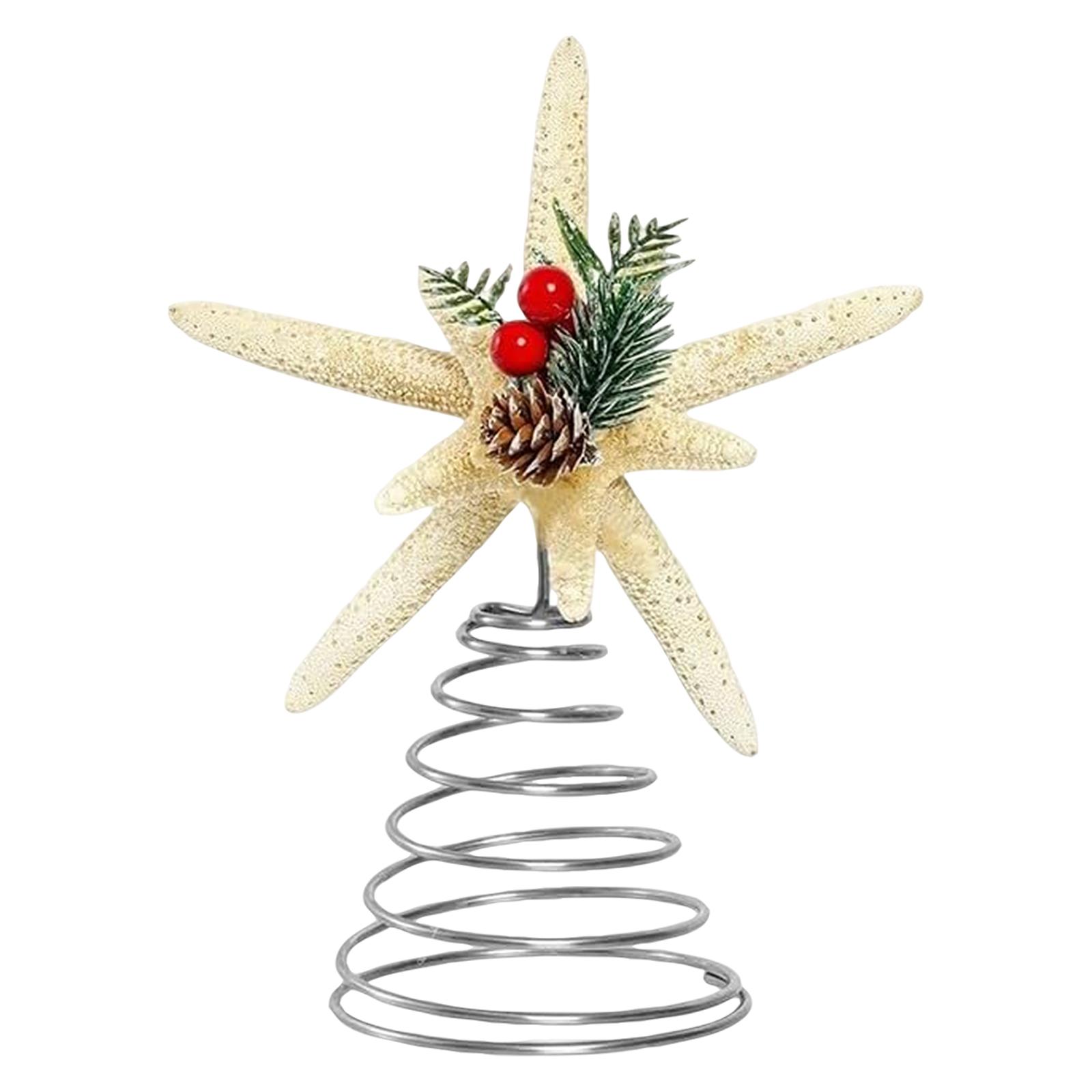 

Christmas Tree Star Decoration, Available In Various Patterns, 17x23 Cm, Made Of Metal, Festive Tree Top Decoration, Suitable For Holiday Home Décor One Size