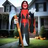 Joyfy 12 FT Halloween Giant Grim Reaper Inflatable with Built-in LEDs Grim Reaper with Scythe for Halloween Decorations Outdoor