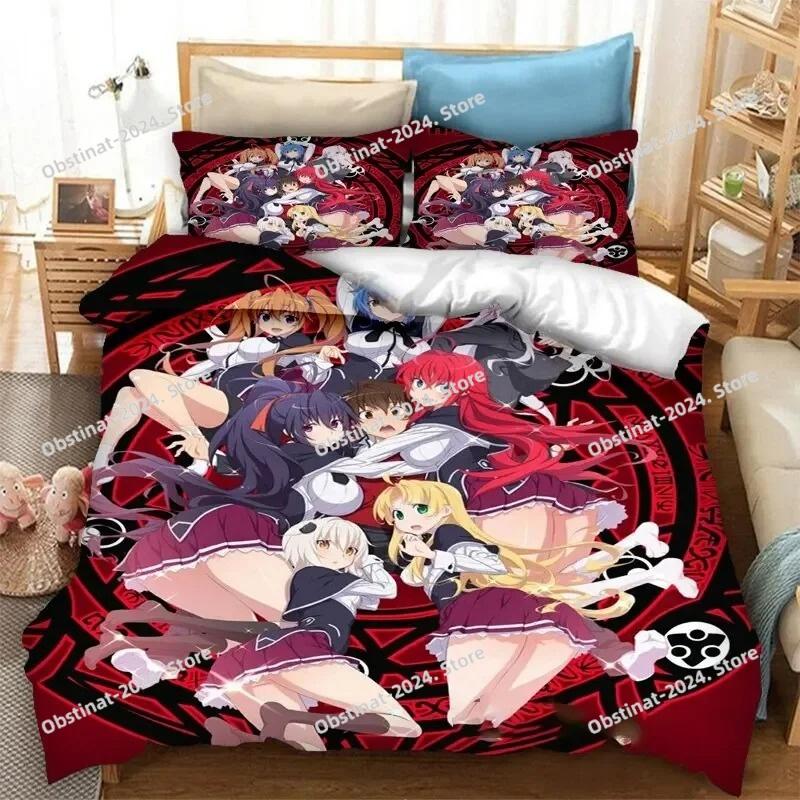 Anime High School DxD Bedding Set Printed Duvet Cover Pillowcase Single Double Style Queen King Size Sets