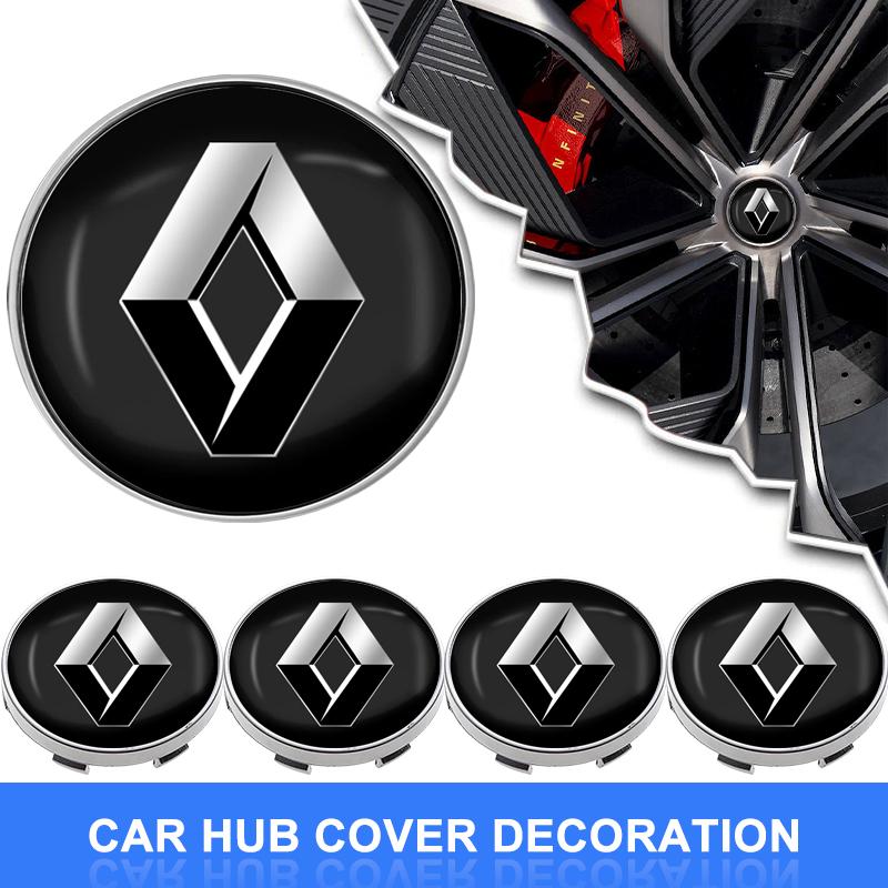 4pcs 60mm Car Wheel Center Hub Cap Rim Cover Emblem Stickers For Renault Megane 2 3 Clio 4 Captur Kadjar Fluence Auto Parts