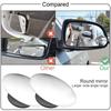 2 Stück Auto Toter Winkel Spiegel Rückspiegel 360 Einstellbarer Winkel Weitwinkelspiegel Konvex Toter Winkel Spiegel Seite Rückspiegel Klein Rund Glas Styling