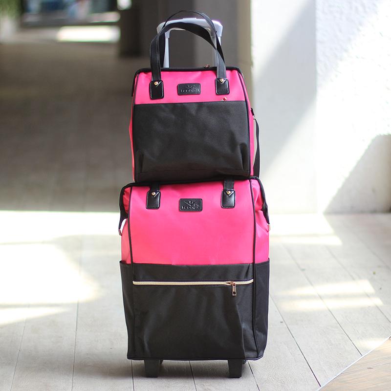 Leichte Damen-Reisetasche mit Zugstange im koreanischen Stil - Handtasche mit großem Fassungsvermögen für kurze Reisen