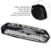 Griglia Paraurti Anteriore Nera Lucida Adatta Ford Transit Custom Trail 2018-2023 Con 3 LED