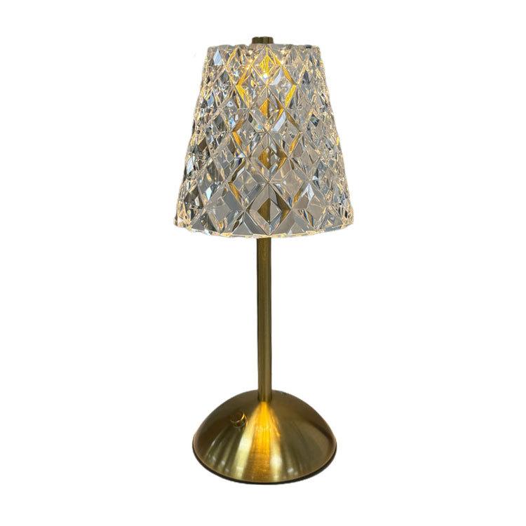 Light Luxury Table Lamps Retro Crystal Desk Lamp Charging Touch Bedside Lamp Bedroom Bedside Night Light Restaurant Decoration