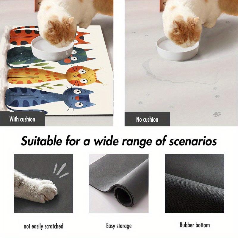 1Pcs Cat Pet Feeding Mat  Dining Mat for Cats and Dogs Cat Bowl Mat