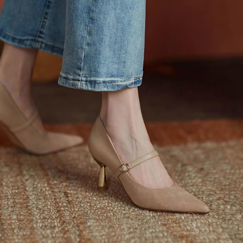 Red Ladies Summer Footwear Pointed Toe Stilito On Heeled High Heels Shoes For Women 2025 Pumps With Chic Point Hot Korean Style