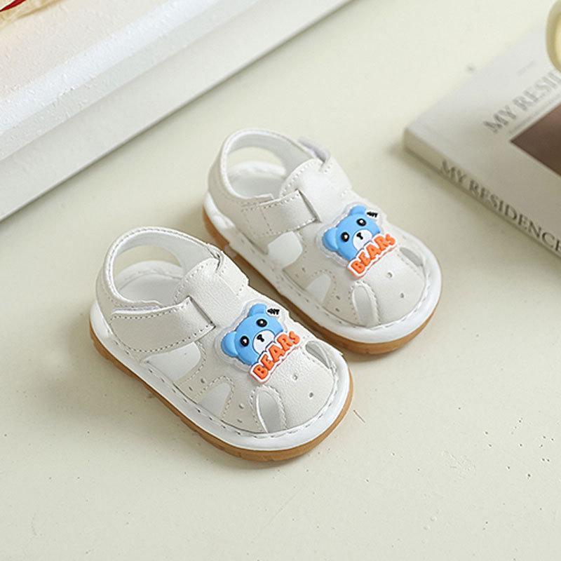 Baby Girl Toddler Shoes With Cartoon Design And Breathable Synthetic Leather For Summer Walks