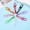 10Pcs Lobster Clasp Spring Buckle With Chains Colored Keychains For Diy Jewelry Making Key Ring Hooks Bags Buckle