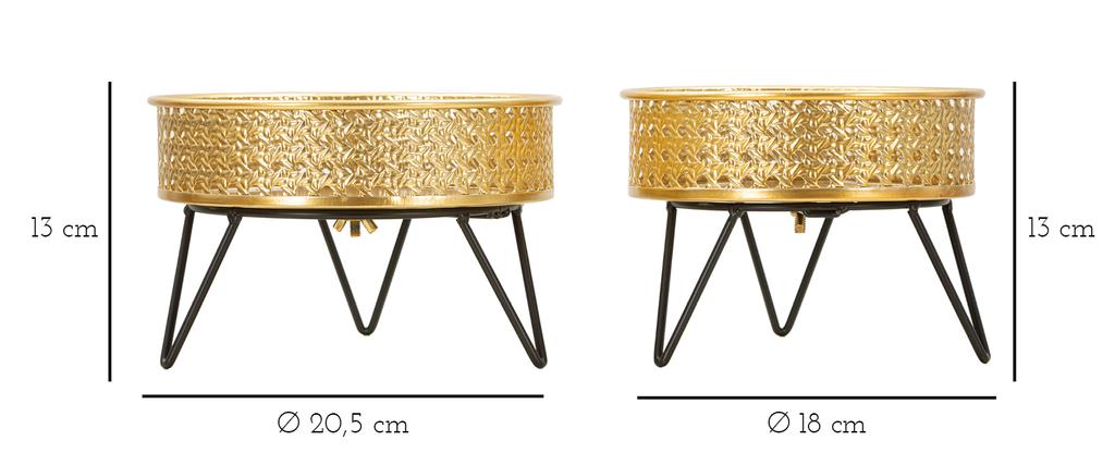 Vase Holder Bossy Set 2 Pcs Cm Ø 20,5X13-18X13