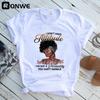 Women Black Queen White Print T Shirt Girl Harajuku 90S Clothes Female Summer Tops Tee Drop