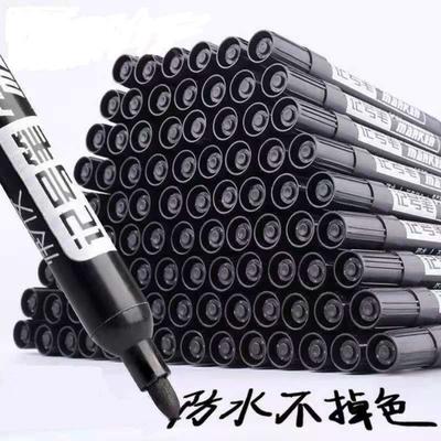 10pcs Permanent Markers, Black Red & Blue Ink, Stationery, Writing Pens For Tire Fabric, Wood, Leathern Art, Graffiti Marker Pen