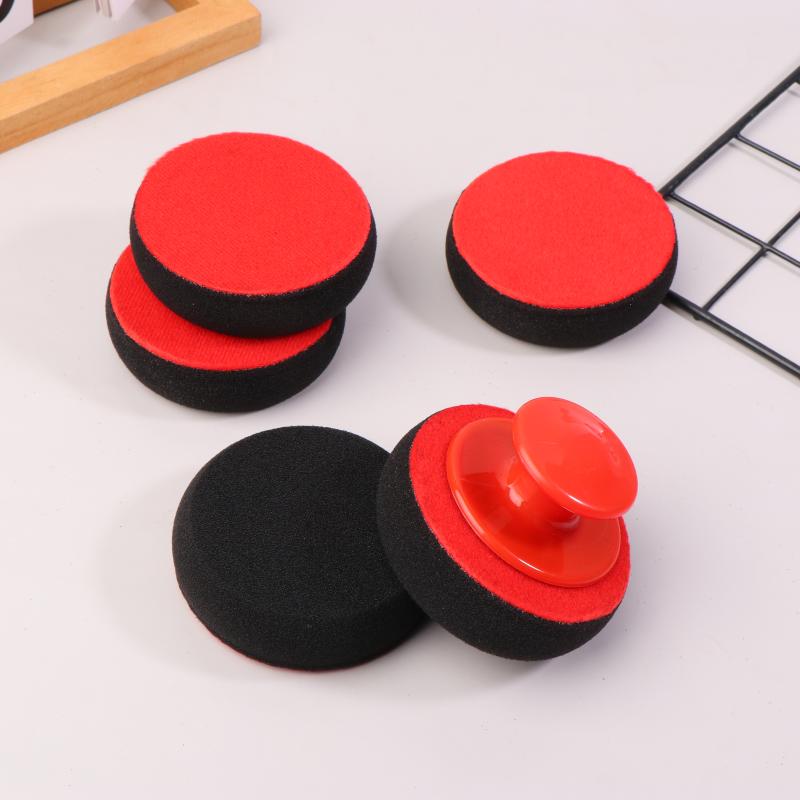 5Pcs Foam Car Wax Applicator Pad Hand Polisher Car Wax Sealing Glaze Car Beauty Wax Mall Sponge Polisher Accessories