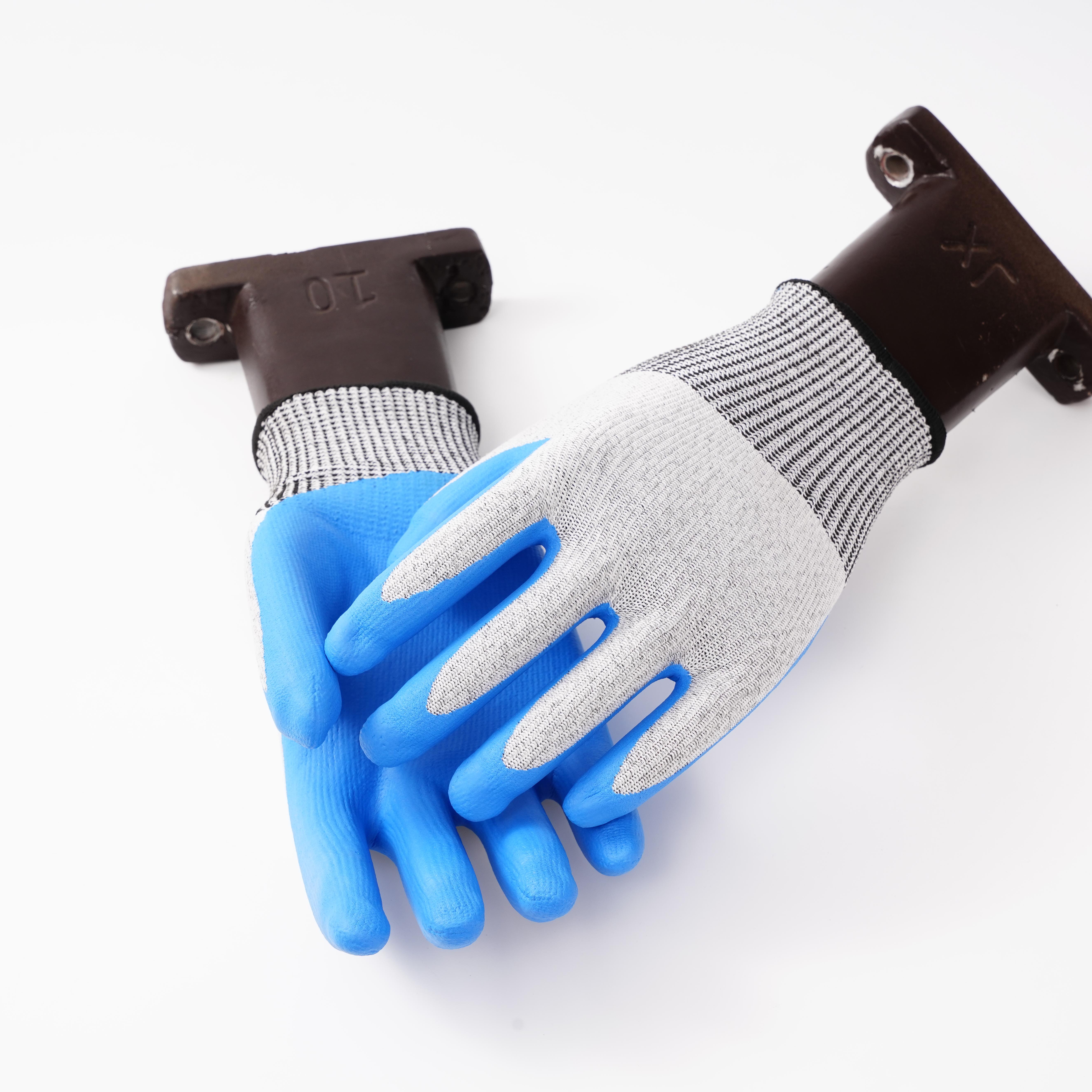 Wholesale HPPE Anti-Cut PU 15 Gauge Automotive Gloves Anti-Cut Protection (Gray,S&Cut-Protection Gloves)