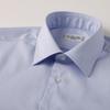 HITOYOSHI Easy Care Shirt Long Sleeve 10 Sizes Hitoyoshi Dress Shirt Cotton LB-W2 [Semi-Wide/Blue Twill/39-80] Men's 100%