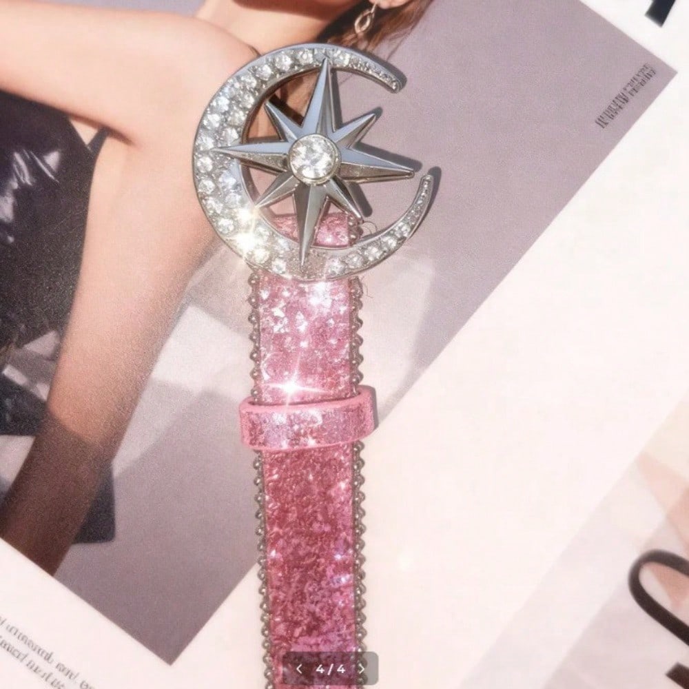 Diamond Belt Punk Versatile Women's Decorative Jeans Belt Decorative