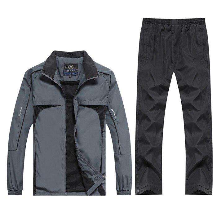 Herren Sportswear Sets Frühling Herbst zwei Stück Set Sporting Anzug Jacke + Hose Sweatsuit
