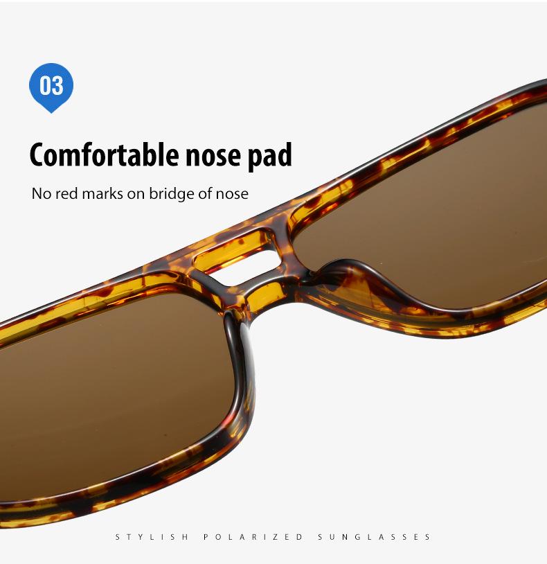 High-End Women's Retro Double Bridge Square Sunglasses