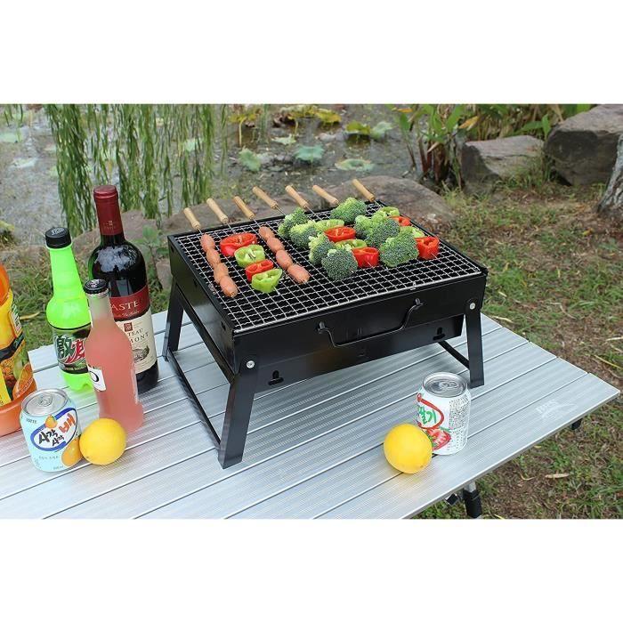 

Barbecue grill à charbon de bois, barbecue pliable, portable, pour la cuisine en plein air, le camping, la randonnée, les [508]