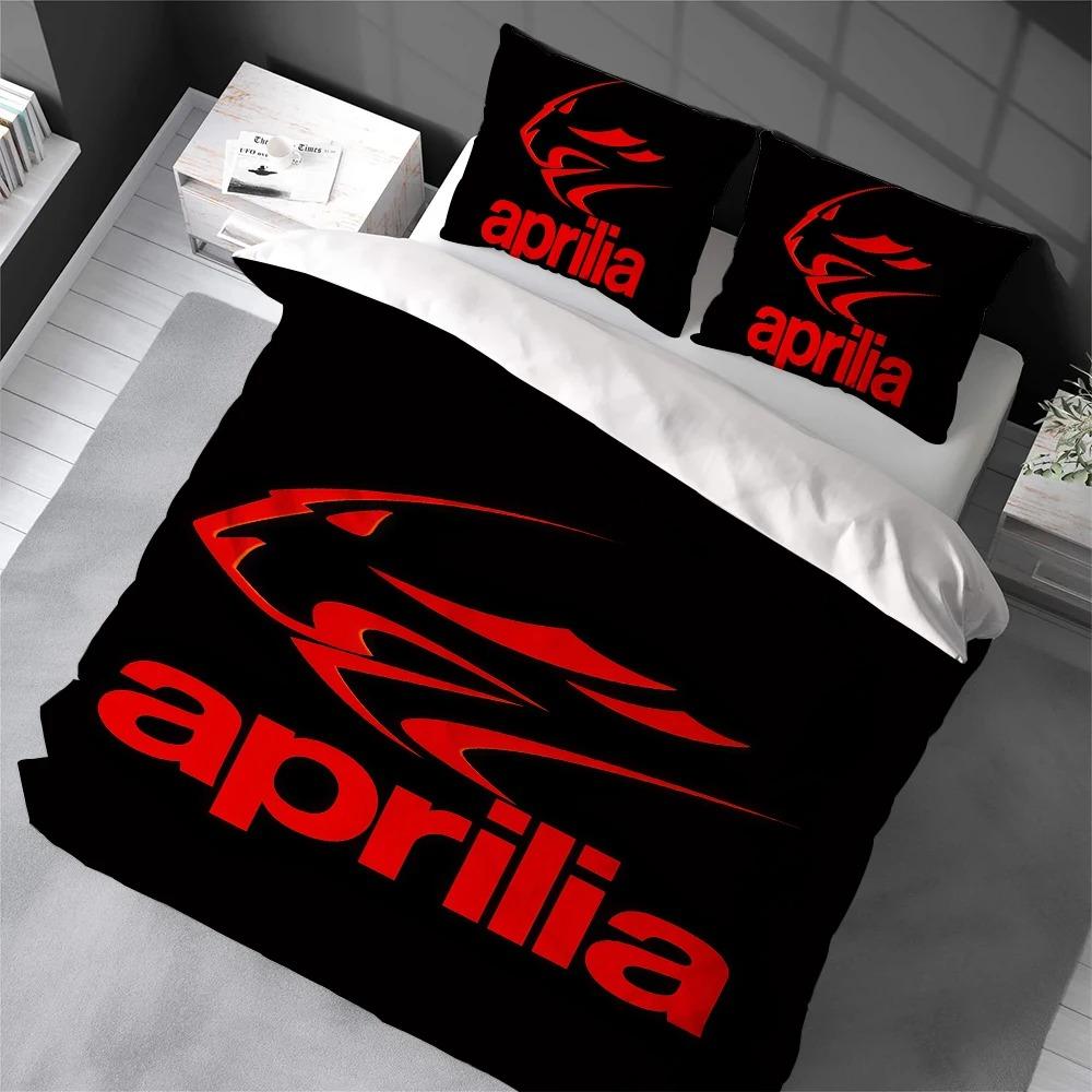 Exquisite A-Aprilia Logo Bedding Set,duvet Cover and Pillowcase,home Bedroom Decoration,gift for Boys and Girls