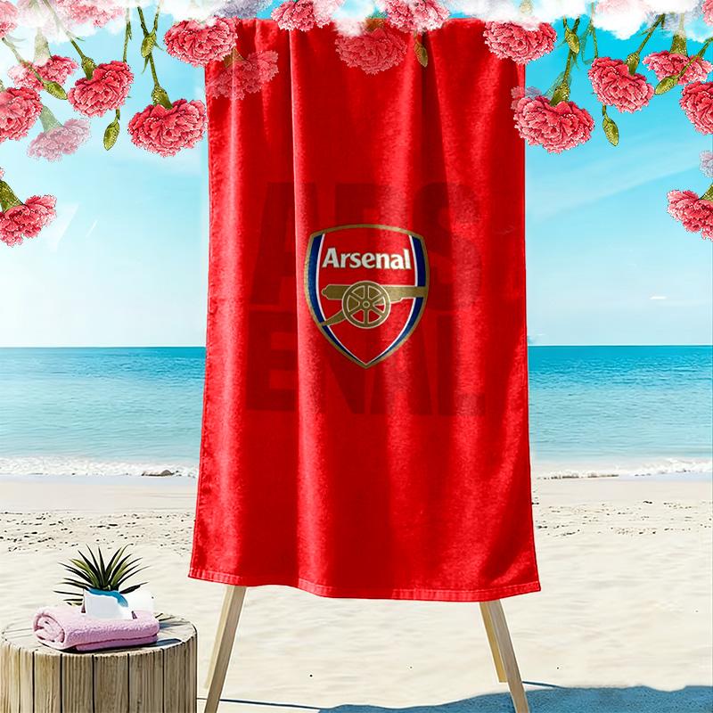 Asciugamano da Spiaggia con Stampa Arsenal Football Club, Asciugamano Grande Morbido ad Asciugatura Rapida per Spiaggia Campeggio Nuoto