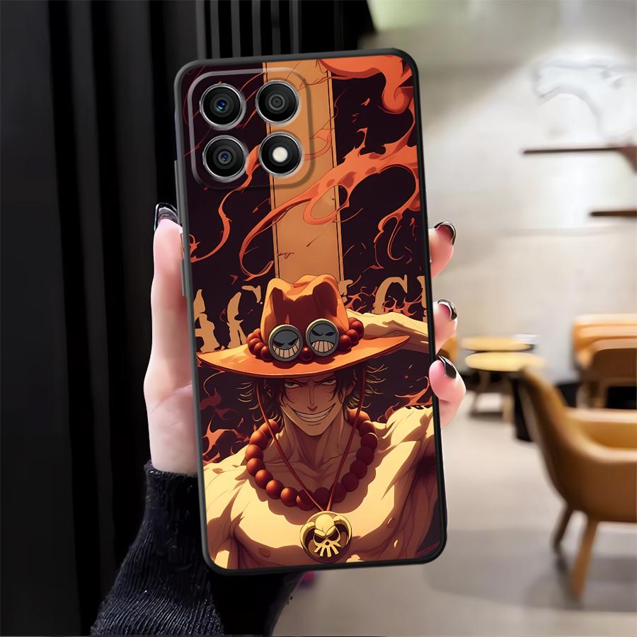 Ones Pieces Luffys Ace Case for Honor X6 X5b X8 70 X7 200 400 Lite Magic5Lite 8X 90 X9a Black Soft Phone Cover